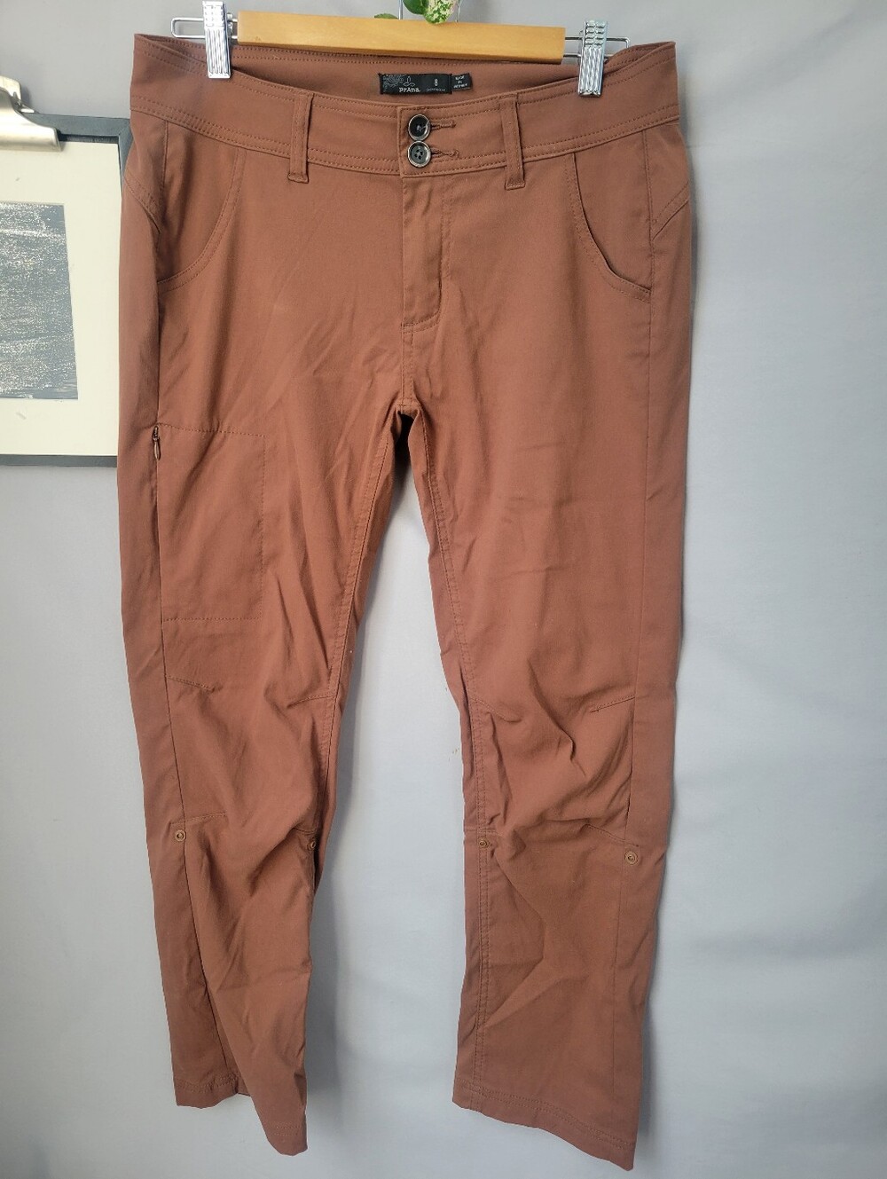 Prana Halle Nylon Hiking Pants Brown 8